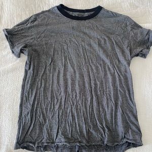Lululemon Black and White Striped All Yours Tee size 6
